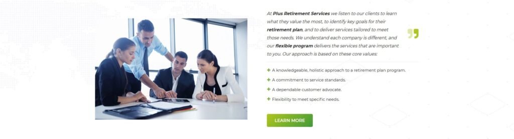 Plus Retirement Services - Portfolio About