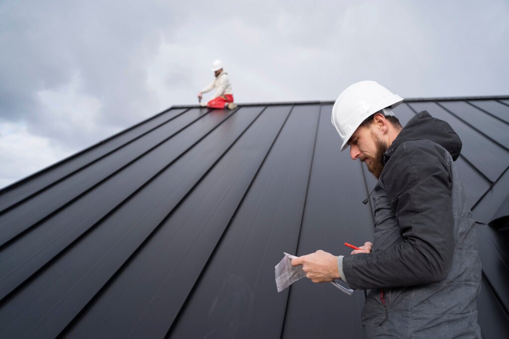 alt="Roofing companies in Florida repairing storm damage"
