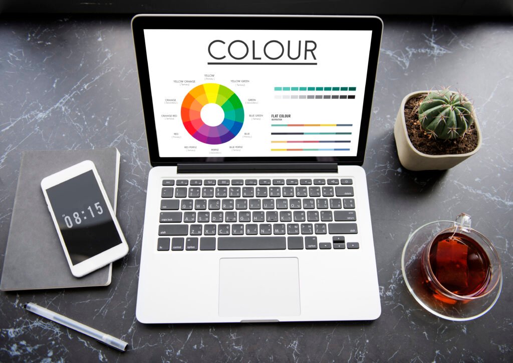 alt="psychology of color in web design example color palette"
